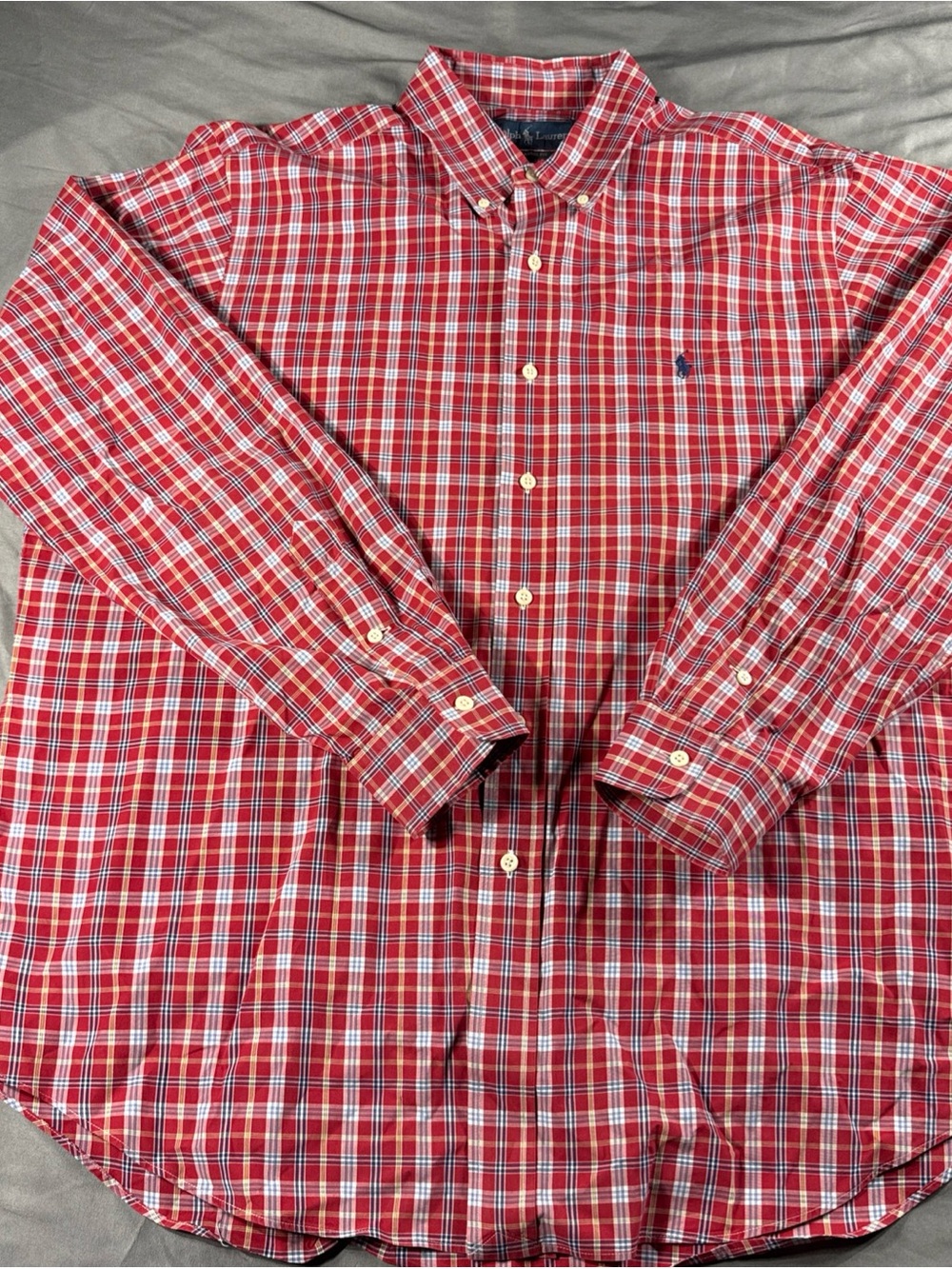 Ralph Lauren Red Plaid Classic Fit Button-Down Shirt